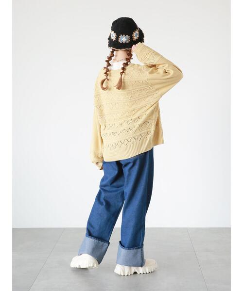 ehka sopo（エヘカソポ）の「クロシェニットハット（ハット・レディース・キナリ/ベージュ/ブラック・ﾌﾘ-）」の17枚目の写真