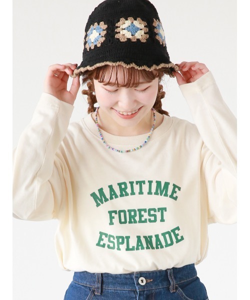 ehka sopo（エヘカソポ）の「クロシェニットハット（ハット・レディース・キナリ/ベージュ/ブラック・ﾌﾘ-）」の2枚目の写真