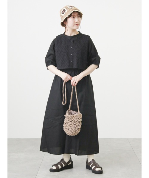 ehka sopo（エヘカソポ）の「クロシェニットハット（ハット・レディース・キナリ/ベージュ/ブラック・ﾌﾘ-）」の13枚目の写真