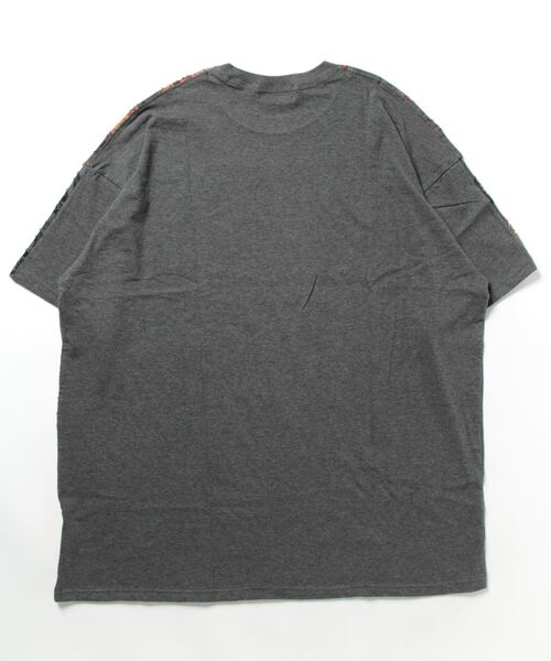 gomme（ゴム）の「サンフラワーＪＱ　70巾ロングＴ（Tシャツ/カットソー・メンズ・ホワイト×ネイビー/グレー・MEDIUM）」の4枚目の写真