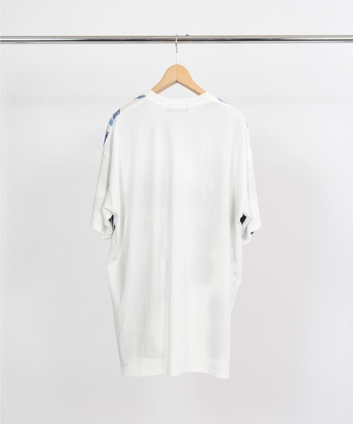 gomme（ゴム）の「サンフラワーＪＱ　70巾ロングＴ（Tシャツ/カットソー・メンズ・ホワイト×ネイビー/グレー・MEDIUM）」の3枚目の写真