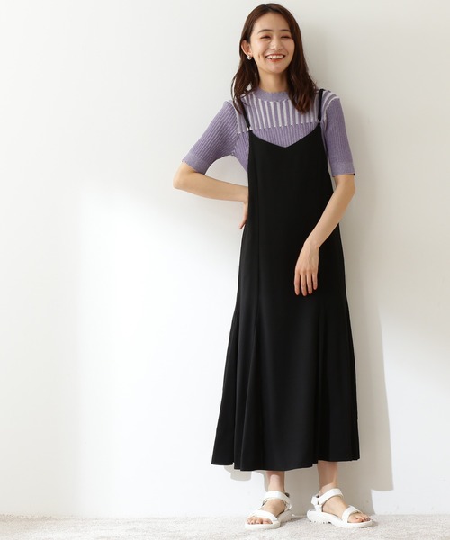 N.（N. Natural Beauty Basic）（エヌエヌナチュラルビューティーベーシック）の「◆マーメイドキャミワンピース（ワンピース・レディース・ブラック/ドット/ブルー・MEDIUM）」の6枚目の写真