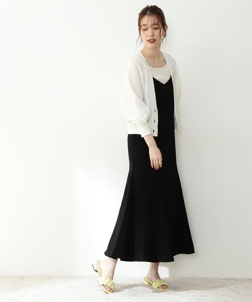 N.（N. Natural Beauty Basic）（エヌエヌナチュラルビューティーベーシック）の「◆マーメイドキャミワンピース（ワンピース・レディース・ブラック/ドット/ブルー・MEDIUM）」の10枚目の写真