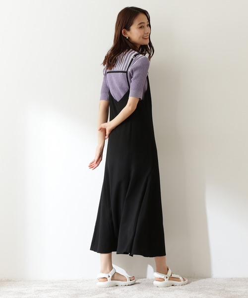 N.（N. Natural Beauty Basic）（エヌエヌナチュラルビューティーベーシック）の「◆マーメイドキャミワンピース（ワンピース・レディース・ブラック/ドット/ブルー・MEDIUM）」の4枚目の写真