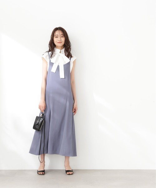 N.（N. Natural Beauty Basic）（エヌエヌナチュラルビューティーベーシック）の「◆マーメイドキャミワンピース（ワンピース・レディース・ブラック/ドット/ブルー・MEDIUM）」の20枚目の写真