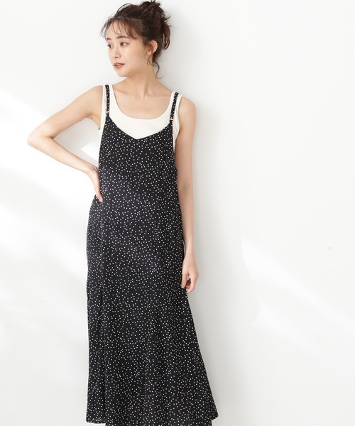 N.（N. Natural Beauty Basic）（エヌエヌナチュラルビューティーベーシック）の「◆マーメイドキャミワンピース（ワンピース・レディース・ブラック/ドット/ブルー・MEDIUM）」の18枚目の写真