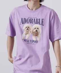 MODISH GAZE アニマルプリント半袖Tシャツ DOGプリント