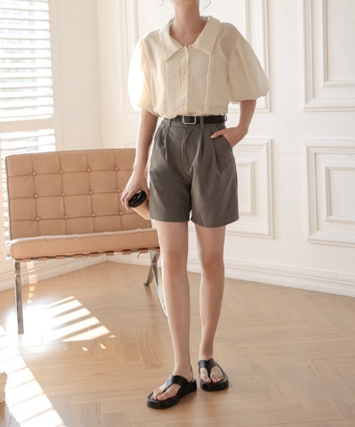 Vipoa(ヴィポア)の「マシュマロスリーブピンタックシアーブラウス(シャツ/ブラウス・レディース・アイボリー・FREE)」の18枚目の写真