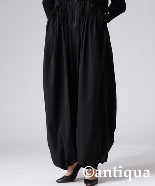 antiqua(アンティカ)の「ギャザーデザインサロペット(サロペット/オーバーオール・レディース・ブラック/カーキ・FREE)」の8枚目の写真