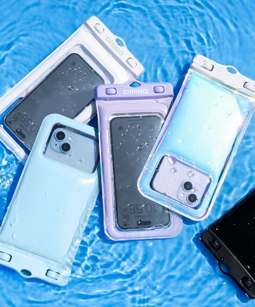 Hamee(ハミィ)の「各種スマートフォン対応 DIVAID フローティング 防水ケース IP68防水・防塵性能 ワイドサイズ ショルダーストラップ(スマホケース/カバー・レディース・ライトパープル/ホワイト/レインボー/ブラック/ライトブルー/フューシャピンク/シアン/オレンジ/イエロー/グリーン系・FREE)」の1枚目の写真