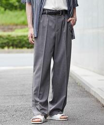 センタープレス2タックルーズテーパードスラックス