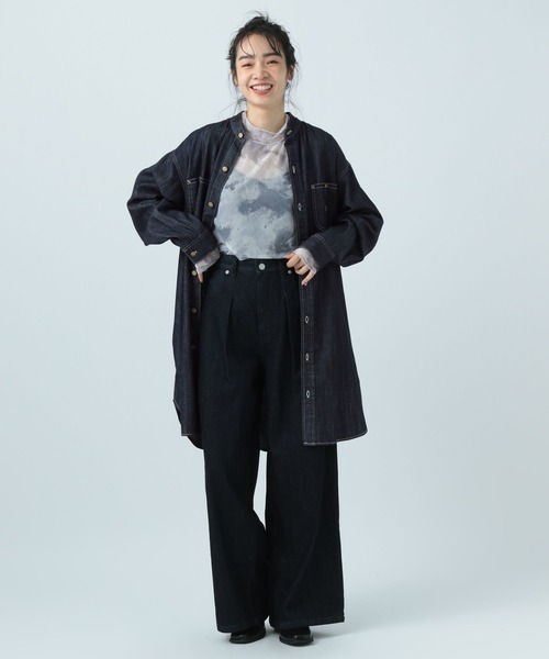 Lee（リー）の「【Lee(リー)】別注デニムチュニックワンピース（チュニック・レディース・サックスブルー/ネイビー・FREE）」の22枚目の写真