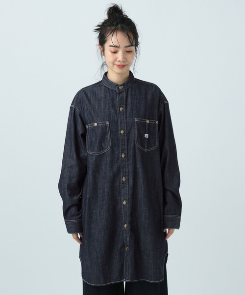 Lee（リー）の「【Lee(リー)】別注デニムチュニックワンピース（チュニック・レディース・サックスブルー/ネイビー・FREE）」の11枚目の写真