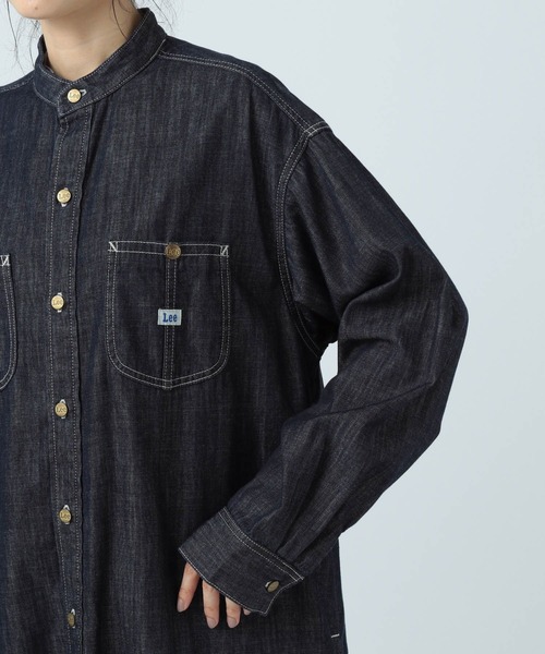 Lee（リー）の「【Lee(リー)】別注デニムチュニックワンピース（チュニック・レディース・サックスブルー/ネイビー・FREE）」の18枚目の写真