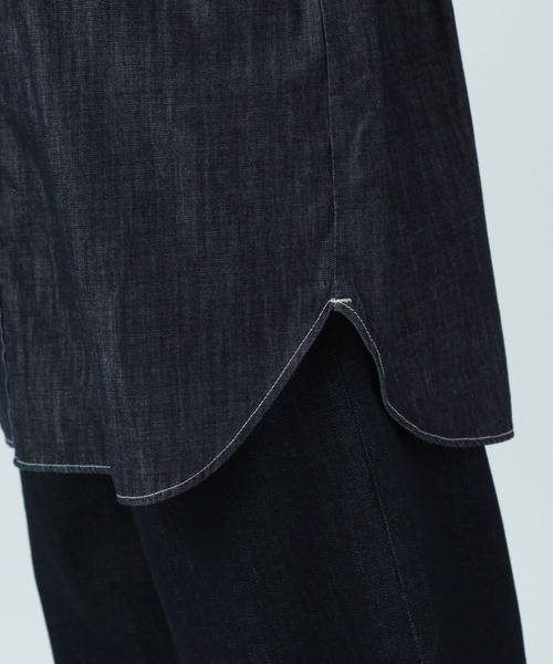 Lee（リー）の「【Lee(リー)】別注デニムチュニックワンピース（チュニック・レディース・サックスブルー/ネイビー・FREE）」の9枚目の写真