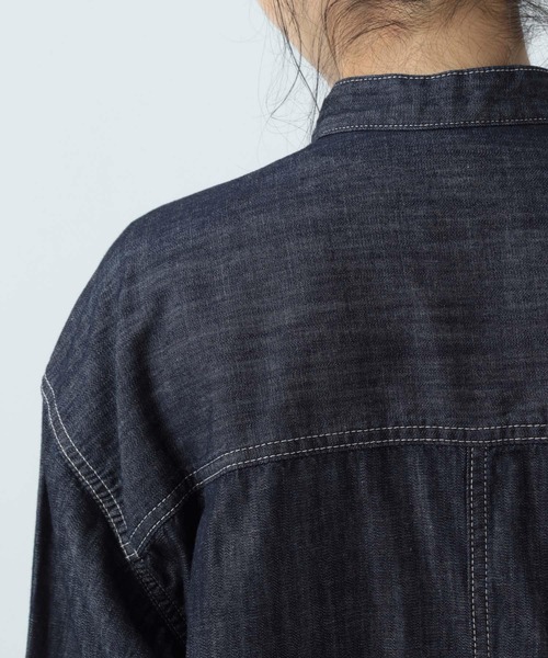 Lee（リー）の「【Lee(リー)】別注デニムチュニックワンピース（チュニック・レディース・サックスブルー/ネイビー・FREE）」の12枚目の写真