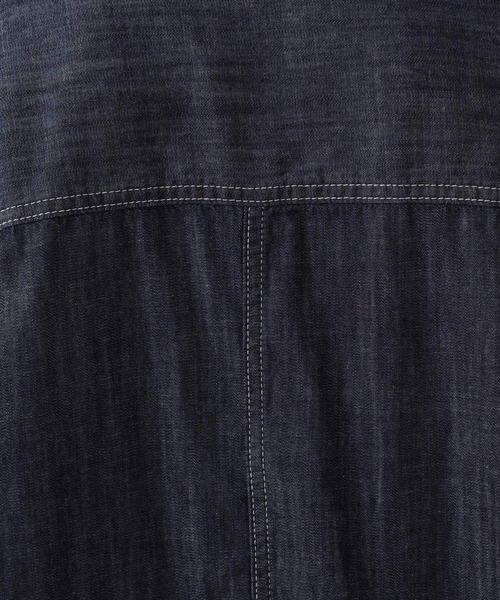 Lee（リー）の「【Lee(リー)】別注デニムチュニックワンピース（チュニック・レディース・サックスブルー/ネイビー・FREE）」の5枚目の写真