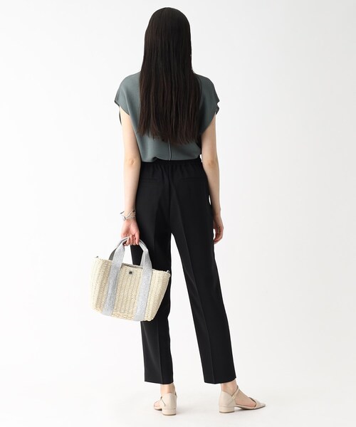 OPAQUE.CLIP（オペークドットクリップ）の「◆着丈が選べる！イージーテーパードパンツ/セットアップ対応【洗濯機洗い可/イージーケア/ストレッチ】（その他パンツ・レディース・ブラック/ライトグレー/ライトブルー/ボルドー・42/40/02/34/03/36/38）」の5枚目の写真