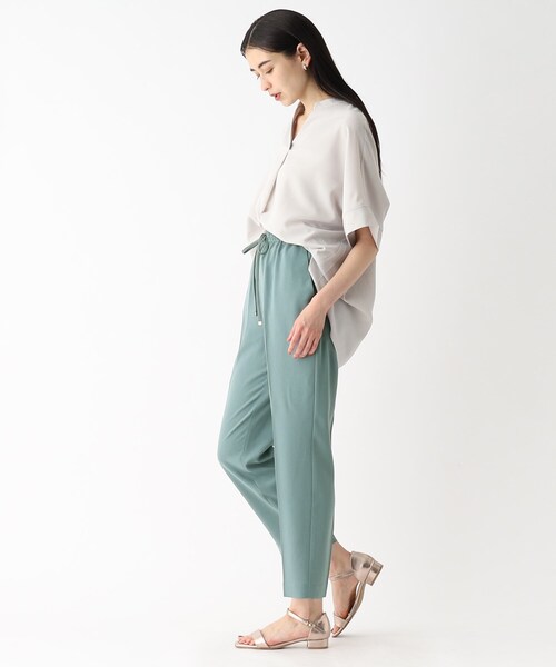 OPAQUE.CLIP（オペークドットクリップ）の「◆着丈が選べる！イージーテーパードパンツ/セットアップ対応【洗濯機洗い可/イージーケア/ストレッチ】（その他パンツ・レディース・ブラック/ライトグレー/ライトブルー/ボルドー・42/40/02/34/03/36/38）」の12枚目の写真