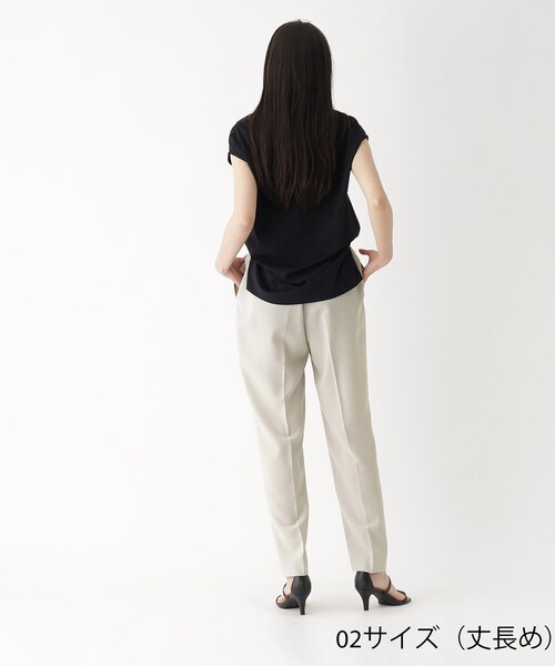 OPAQUE.CLIP（オペークドットクリップ）の「◆着丈が選べる！イージーテーパードパンツ/セットアップ対応【洗濯機洗い可/イージーケア/ストレッチ】（その他パンツ・レディース・ブラック/ライトグレー/ライトブルー/ボルドー・42/40/02/34/03/36/38）」の13枚目の写真