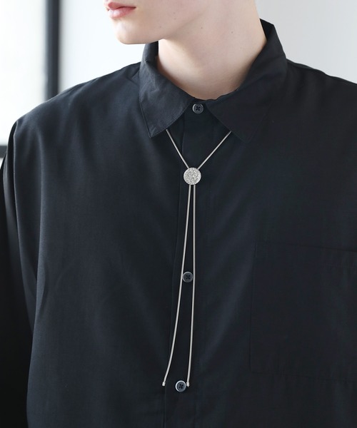 JOEN（ジョエン）の「メタルループタイ ネックレス（ネックレス・メンズ・シルバー系1/シルバー系3/シルバー系2・FREE）」の5枚目の写真