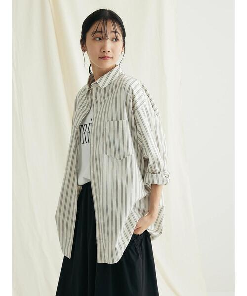CRAFT STANDARD BOUTIQUE(クラフトスタンダードブティック)の「レギュラーカラーシャツ(シャツ/ブラウス・レディース・グレー系その他2/ホワイト系その他6/ネイビー系2/ブラック系その他/パープル・M/L)」の7枚目の写真