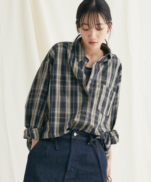CRAFT STANDARD BOUTIQUE(クラフトスタンダードブティック)の「レギュラーカラーシャツ(シャツ/ブラウス・レディース・グレー系その他2/ホワイト系その他6/ネイビー系2/ブラック系その他/パープル・M/L)」の3枚目の写真