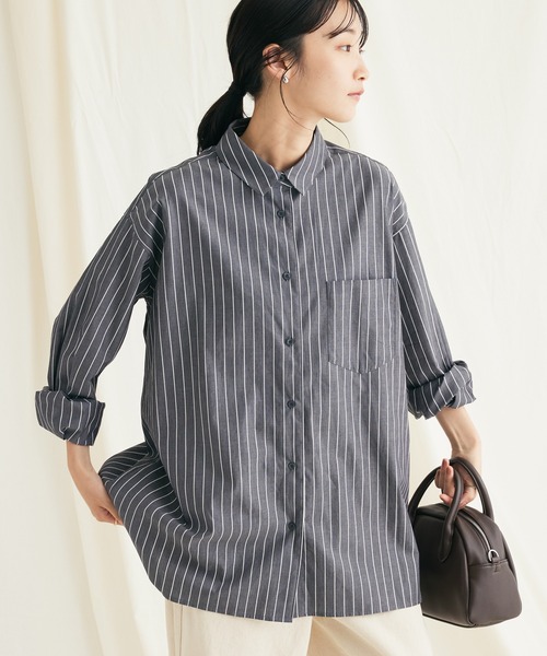 CRAFT STANDARD BOUTIQUE(クラフトスタンダードブティック)の「レギュラーカラーシャツ(シャツ/ブラウス・レディース・グレー系その他2/ホワイト系その他6/ネイビー系2/ブラック系その他/パープル・M/L)」の4枚目の写真