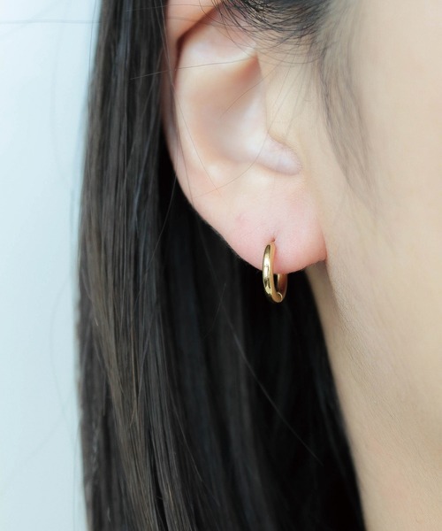ebine(エビネ)の「Simple Hoop Pierce / 12mm 金属アレルギー対応 サージカルステンレス(ピアス(両耳用)・レディース・シルバー/ゴールド・12cm)」の1枚目の写真