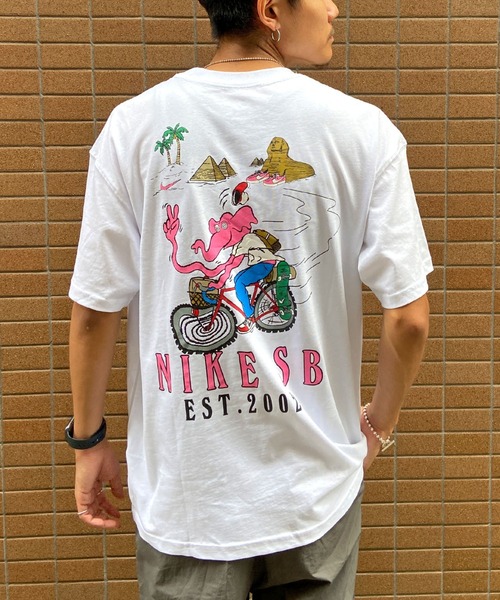 NIKE SB(ナイキエスビー)の「NIKE SB/ナイキエスビー バックプリントTシャツ クルーネック FJ1142-100/FJ1142-324(Tシャツ/カットソー・メンズ・ホワイト/グリーン・XL/L/M)」の1枚目の写真