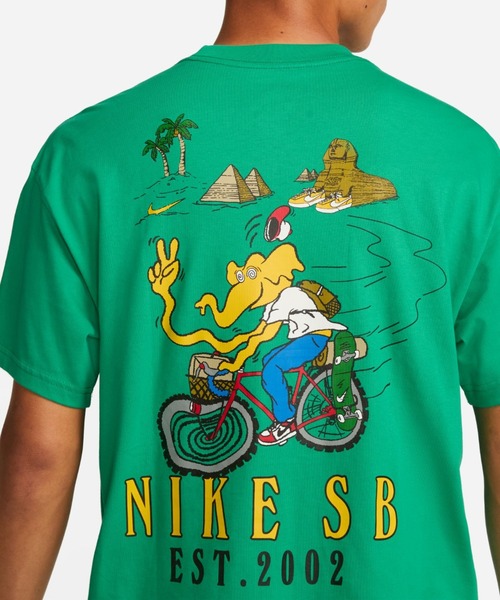 NIKE SB(ナイキエスビー)の「NIKE SB/ナイキエスビー バックプリントTシャツ クルーネック FJ1142-100/FJ1142-324(Tシャツ/カットソー・メンズ・ホワイト/グリーン・XL/L/M)」の5枚目の写真