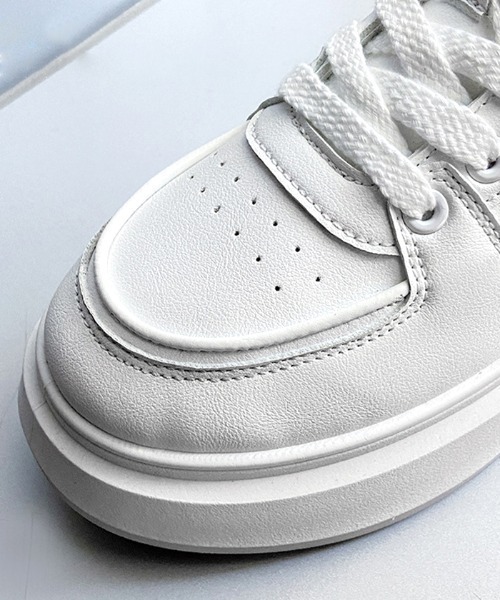 Futier land（フューティアランド）の「フェイクレザー厚底スニーカー（スニーカー・レディース・ホワイト・35/36/37/38/39/40）」の5枚目の写真