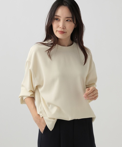 Elura(エルーラ)の「サラサラ2WAYブラウス(シャツ/ブラウス・レディース・ホワイト/グリーン系その他4/ブラック・LARGE/MEDIUM)」の2枚目の写真