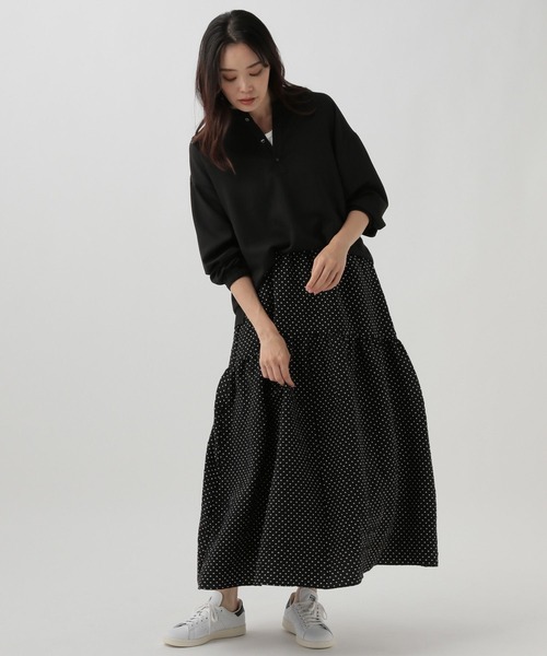 Elura(エルーラ)の「サラサラ2WAYブラウス(シャツ/ブラウス・レディース・ホワイト/グリーン系その他4/ブラック・LARGE/MEDIUM)」の5枚目の写真