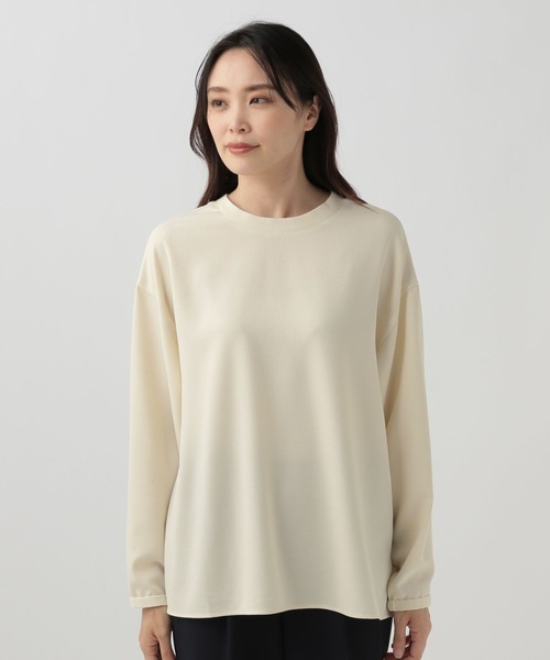 Elura(エルーラ)の「サラサラ2WAYブラウス(シャツ/ブラウス・レディース・ホワイト/グリーン系その他4/ブラック・LARGE/MEDIUM)」の17枚目の写真