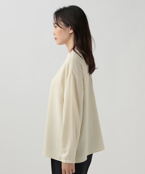 Elura(エルーラ)の「サラサラ2WAYブラウス(シャツ/ブラウス・レディース・ホワイト/グリーン系その他4/ブラック・LARGE/MEDIUM)」の18枚目の写真