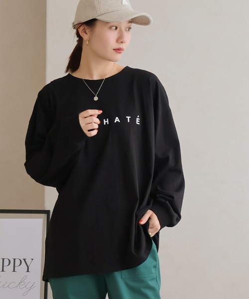 Social GIRL(ソーシャルガール)の「オーバーサイズロゴロングTシャツ(Tシャツ/カットソー・レディース・ブラック/チャコール/モカ/オフホワイト/ホワイト系その他・M)」の10枚目の写真