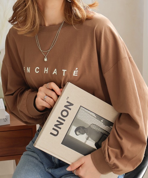 Social GIRL(ソーシャルガール)の「オーバーサイズロゴロングTシャツ(Tシャツ/カットソー・レディース・ブラック/チャコール/モカ/オフホワイト/ホワイト系その他・M)」の14枚目の写真