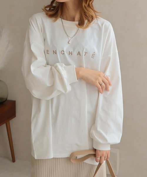 Social GIRL(ソーシャルガール)の「オーバーサイズロゴロングTシャツ(Tシャツ/カットソー・レディース・ブラック/チャコール/モカ/オフホワイト/ホワイト系その他・M)」の21枚目の写真