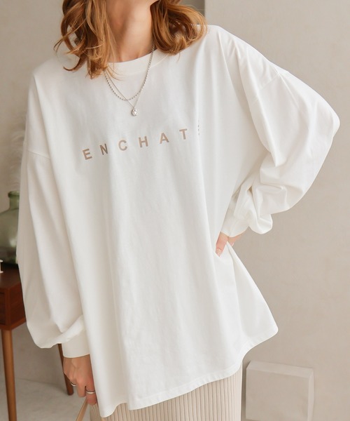 Social GIRL(ソーシャルガール)の「オーバーサイズロゴロングTシャツ(Tシャツ/カットソー・レディース・ブラック/チャコール/モカ/オフホワイト/ホワイト系その他・M)」の22枚目の写真