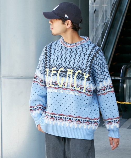 Franklin Climbing（フランクリンクライミング）の「■【Franklin Climbing】【LEGACY】CLIMBING KNIT（ニット/セーター・メンズ・ホワイト系その他/ブルー・LARGE/MEDIUM）」の13枚目の写真