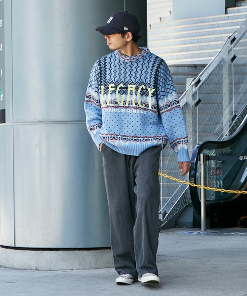 Franklin Climbing（フランクリンクライミング）の「■【Franklin Climbing】【LEGACY】CLIMBING KNIT（ニット/セーター・メンズ・ホワイト系その他/ブルー・LARGE/MEDIUM）」の18枚目の写真