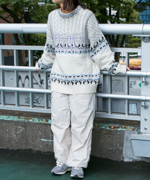 Franklin Climbing（フランクリンクライミング）の「■【Franklin Climbing】【LEGACY】CLIMBING KNIT（ニット/セーター・メンズ・ホワイト系その他/ブルー・LARGE/MEDIUM）」の7枚目の写真