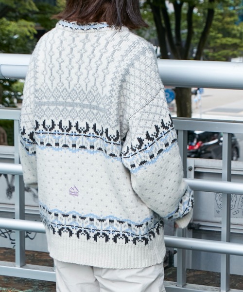 Franklin Climbing（フランクリンクライミング）の「■【Franklin Climbing】【LEGACY】CLIMBING KNIT（ニット/セーター・メンズ・ホワイト系その他/ブルー・LARGE/MEDIUM）」の4枚目の写真