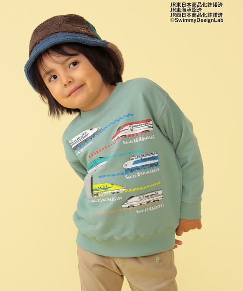 BEAMS mini(ビームスミニ)の「BEAMS mini / オールスター トレイン スウェットプルオーバー 23FW(90~150cm)(スウェット・キッズ・ネイビー/ミント/ホワイト系その他5・100/90/130/140/150/120/110)」の2枚目の写真