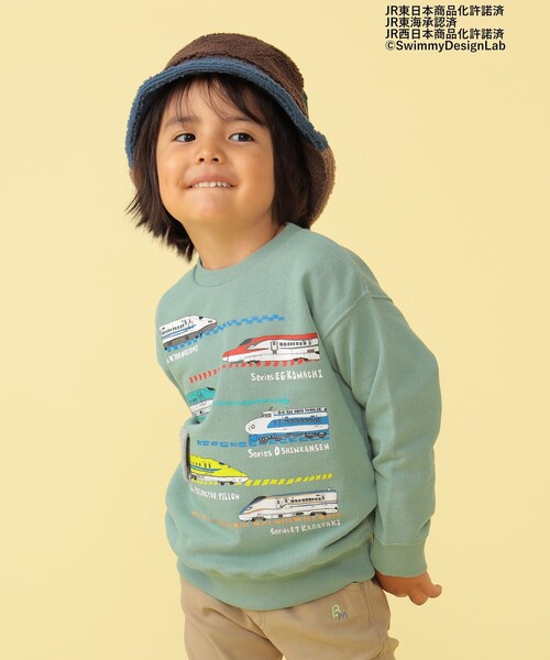 BEAMS mini(ビームスミニ)の「BEAMS mini / オールスター トレイン スウェットプルオーバー 23FW(90~150cm)(スウェット・キッズ・ネイビー/ミント/ホワイト系その他5・100/90/130/140/150/120/110)」の4枚目の写真