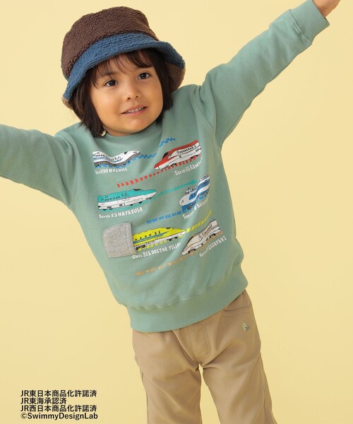 BEAMS mini(ビームスミニ)の「BEAMS mini / オールスター トレイン スウェットプルオーバー 23FW(90~150cm)(スウェット・キッズ・ネイビー/ミント/ホワイト系その他5・100/90/130/140/150/120/110)」の6枚目の写真