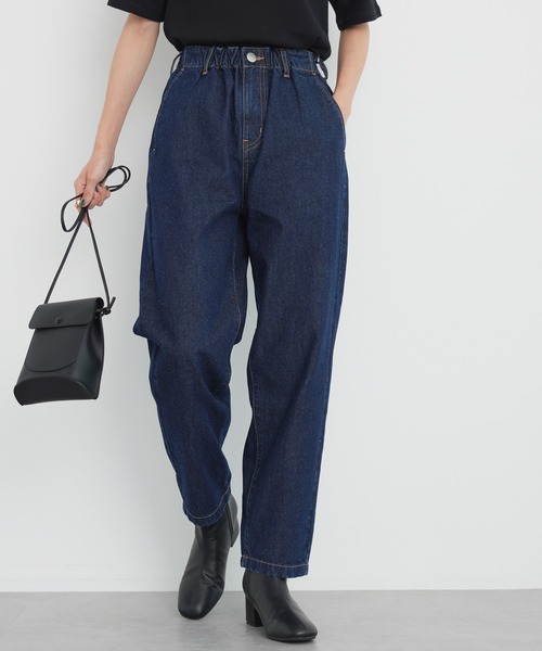AMERICAN HOLIC（アメリカンホリック）の「デニムバルーンタックパンツ（デニムパンツ・レディース・インディゴブルー/ワンウォッシュ・XS/L/M/S）」の2枚目の写真
