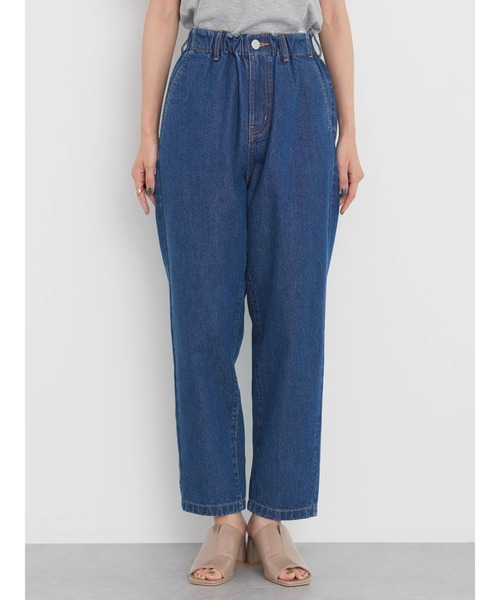 AMERICAN HOLIC（アメリカンホリック）の「デニムバルーンタックパンツ（デニムパンツ・レディース・インディゴブルー/ワンウォッシュ・XS/L/M/S）」の3枚目の写真