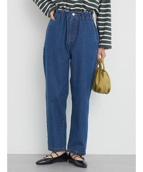 AMERICAN HOLIC（アメリカンホリック）の「デニムバルーンタックパンツ（デニムパンツ・レディース・インディゴブルー/ワンウォッシュ・XS/L/M/S）」の5枚目の写真